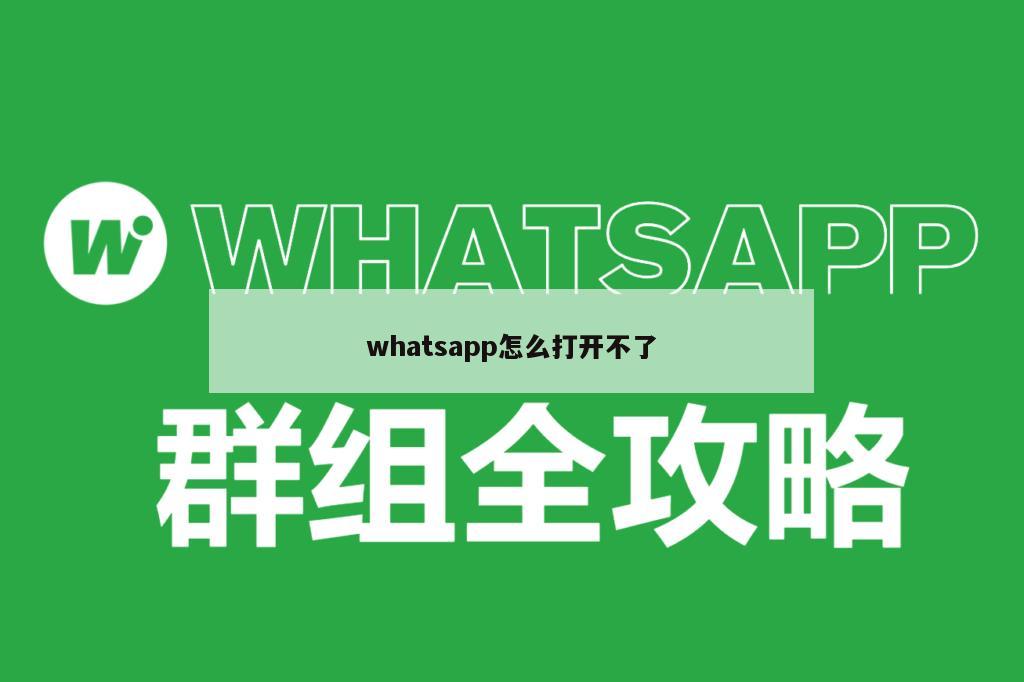 whatsapp怎么打开不了